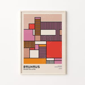 Bauhaus Poster, Bauhaus Art Print, Bauhaus Museum Poster, Bauhaus City, Digital Download, Bauhaus Digital Art, Vintage Poster, Bauhaus Home image 1