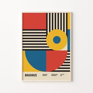 Bauhaus Poster, Bauhaus Art Print, Digital Download, Bauhaus Wall Art, Bauhaus Print, Bauhaus Poster, Bauhaus Vintage Poster, Retro Print image 1