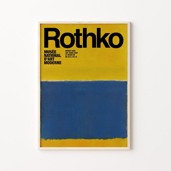 Rothko Printable Poster, Mark Rothko Poster, Mark Rothko Print, Digital Download, Rothko Block Color, Rothko Red Painting, Rothko Wall Art