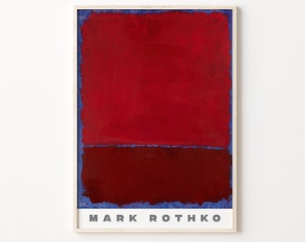 Mark Rothko Poster, Mark Rothko Print, Digital Download, Rothko Block Color, Rothko Printable Poster, Rothko Red Painting, Rothko Wall Art