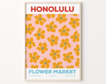 Flower Market Prints, Digital Download, Flower Market Poster, Tokyo Flower Market, Printable Poster, Florist Gift, Matisse Flower, Honolulu