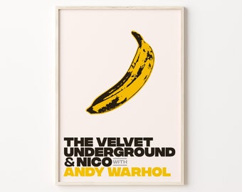 Warhol Banana, Andy Warhol Art Print, Andy Warhol Poster, Téléchargement numérique, Warhol imprimable, Warhol Pop Art, Pop Art Print, Pop Art Poster