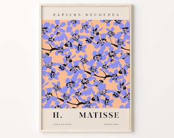 Flower Market Prints, Digital Download, Matisse Flower Poster, Matisse Cut Out, Matisse Print, Matisse Plant, Tokyo Flower, Printable Poster