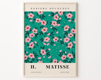 Flower Market Poster, Flower Market Prints, Digital Download, Tokyo Flower Market, Printable Poster, Florist Gift, Matisse Flower, Honolulu