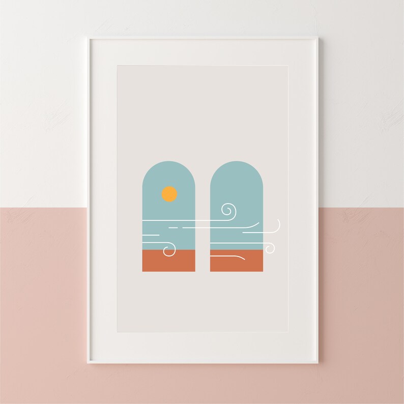 Mid Century Modern Art Prints 3 Gallery Wall Set Minimalist - Etsy