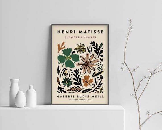Matisse Blume Skizze Pflanzen Poster Druckbare Poster Etsy