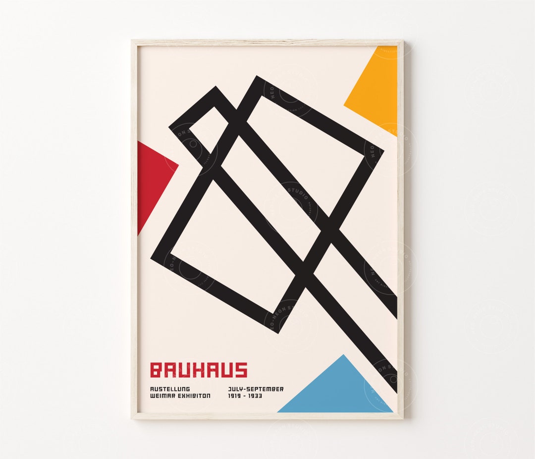 Bauhaus Vintage Poster, Retro Print, Bauhaus Poster, Bauhaus Art Print