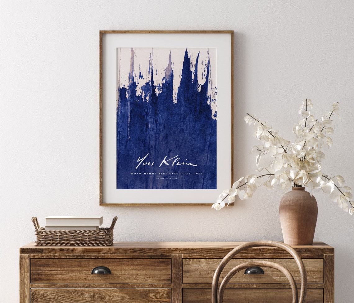 Yves Klein Poster Yves Klein Kunstdruck blaue monochrome