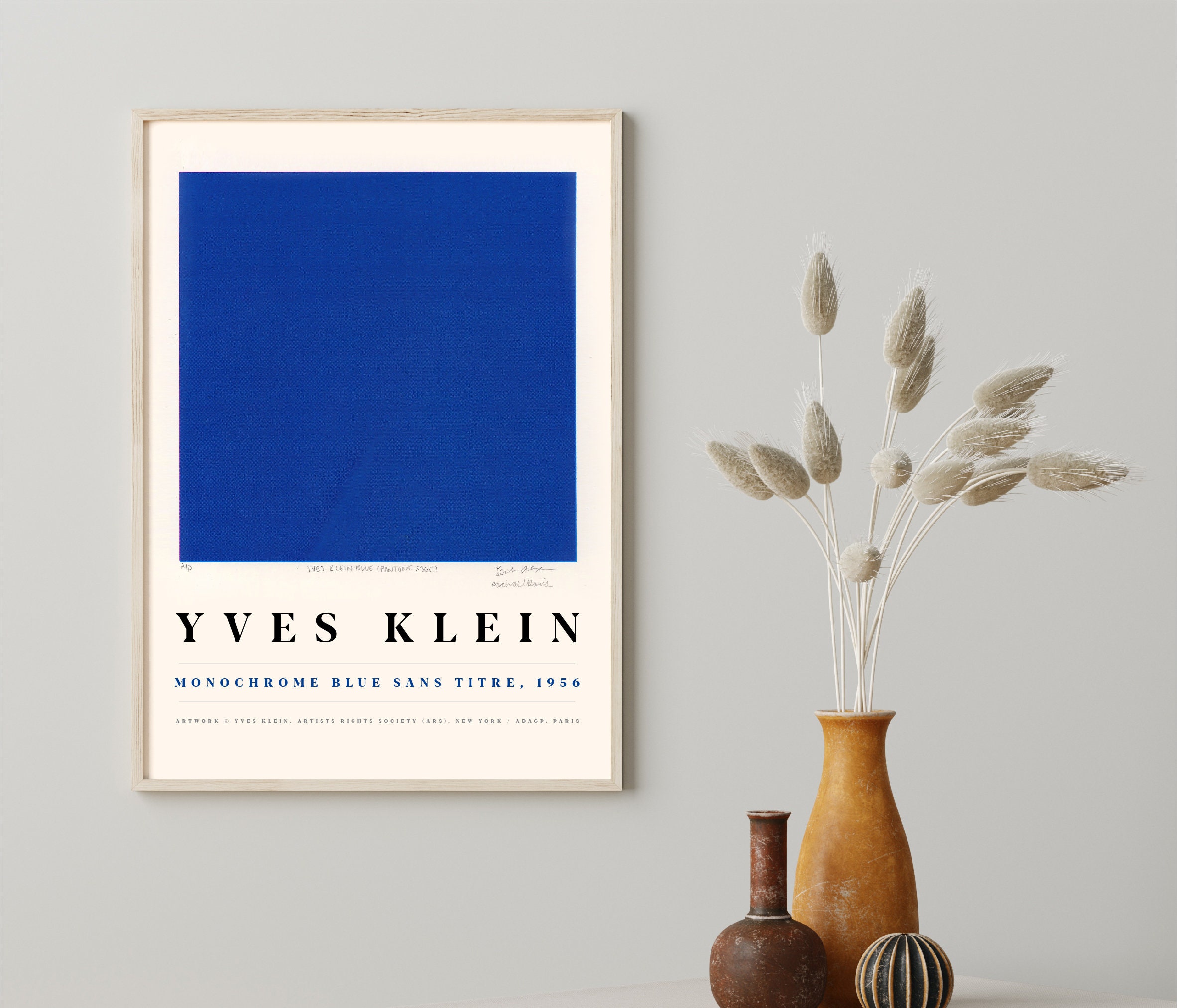 Yves Klein Blue Monochrome Yves Klein Print Art Digital Etsy