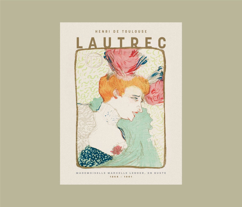 Henri de Toulouse Lautrec Art Print, Lautrec Poster, Lautrec Fine Art Print, Digital Print, Vintage Poster, The Spanish Dancer, Printable image 8