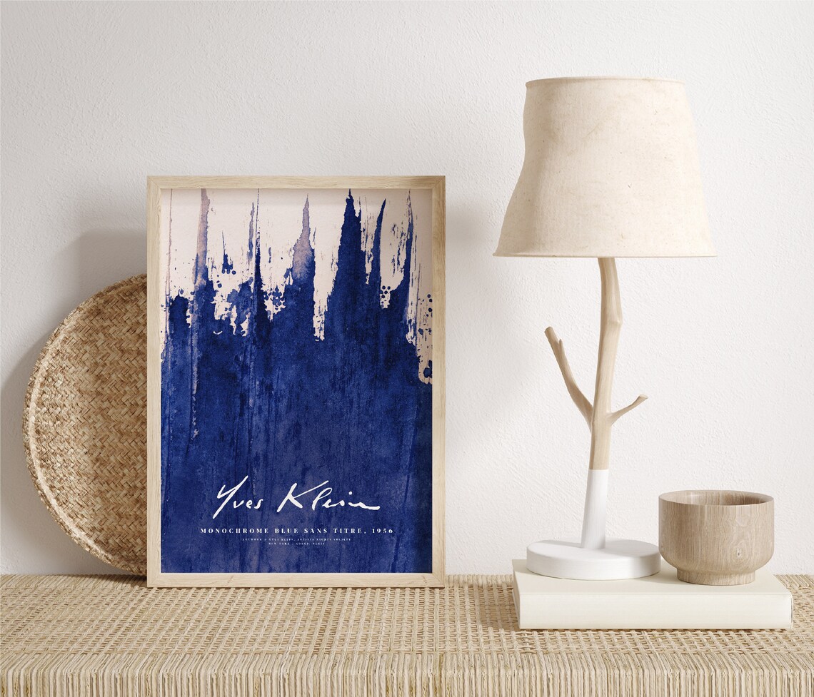 Yves Klein Poster Yves Klein Kunstdruck blaue monochrome