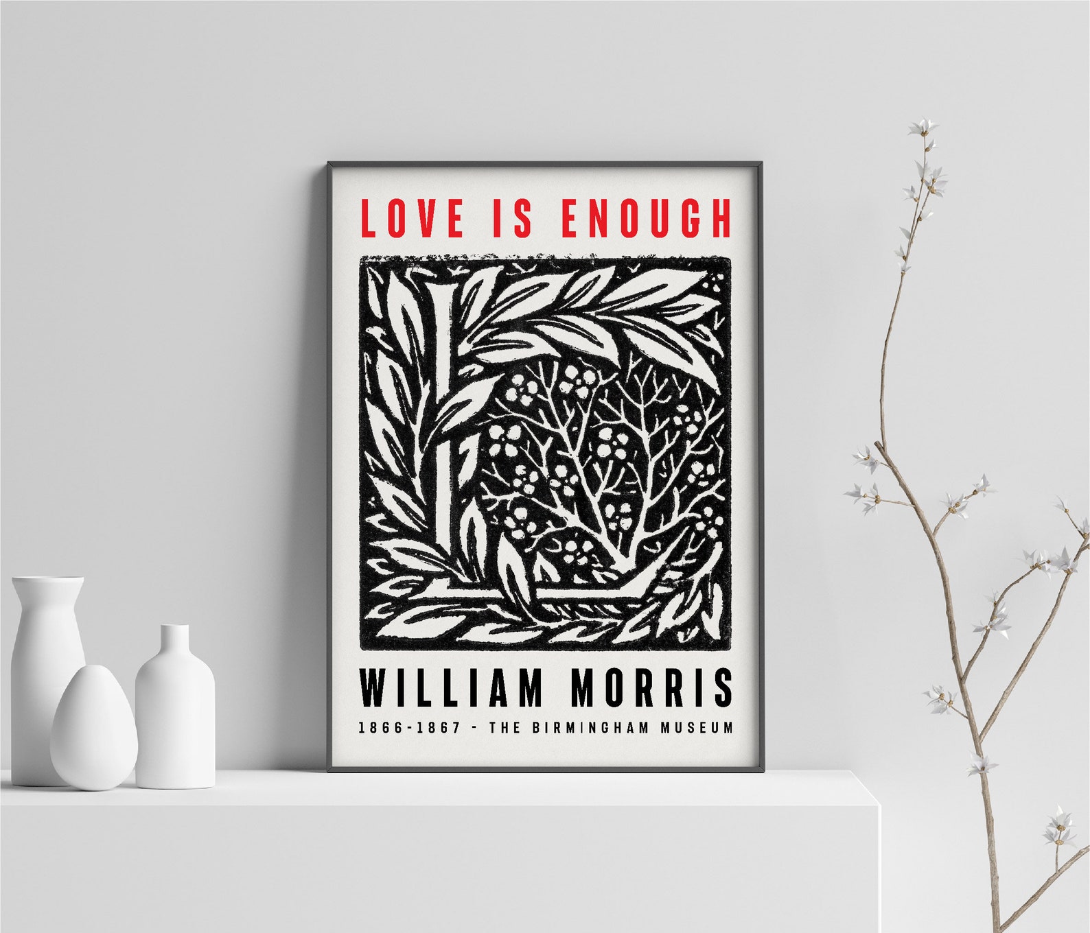 William Morris Print Love is Enough William Morris Poster Etsy Norway