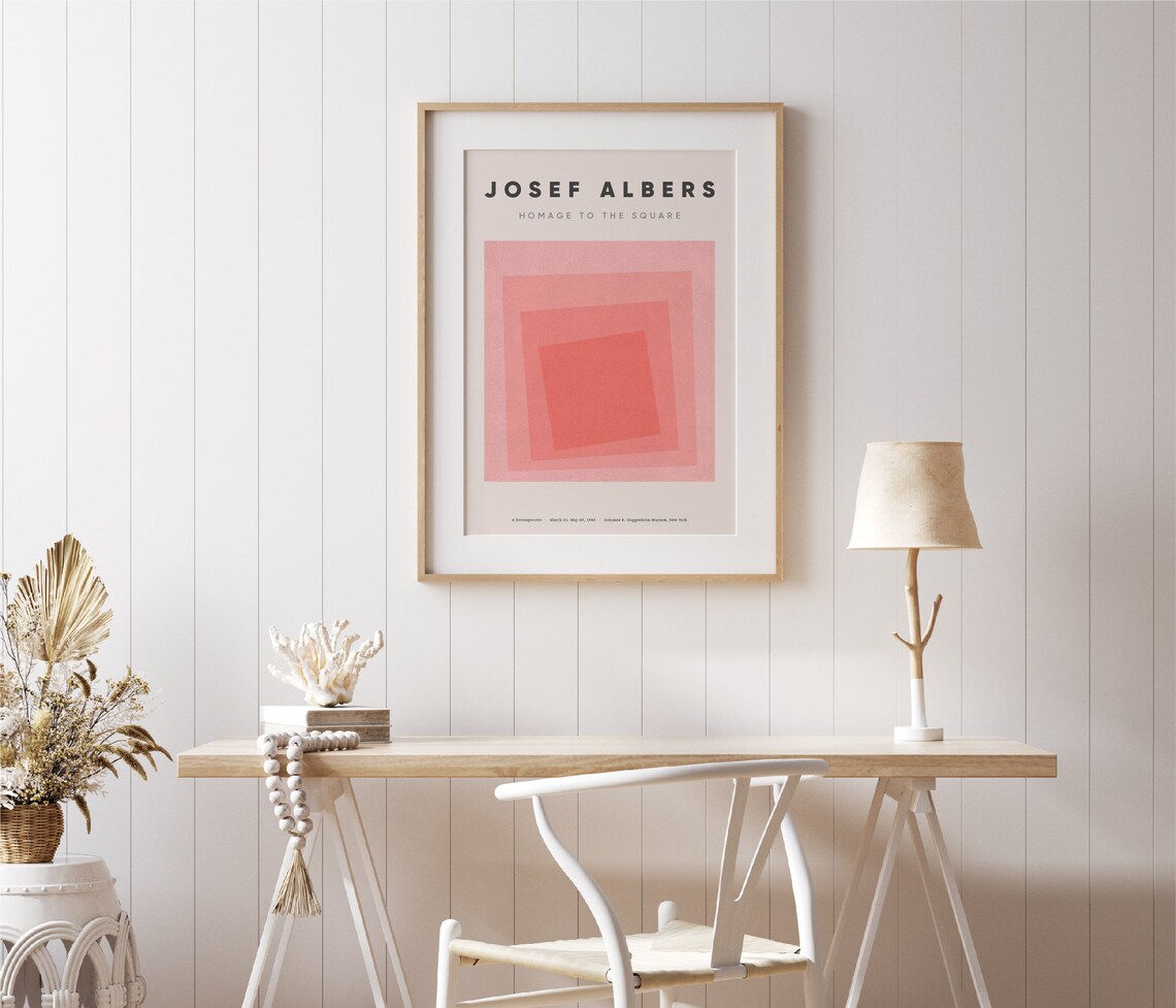 Josef Albers Ausstellung Poster Josef Albers Kunstdruck Etsy