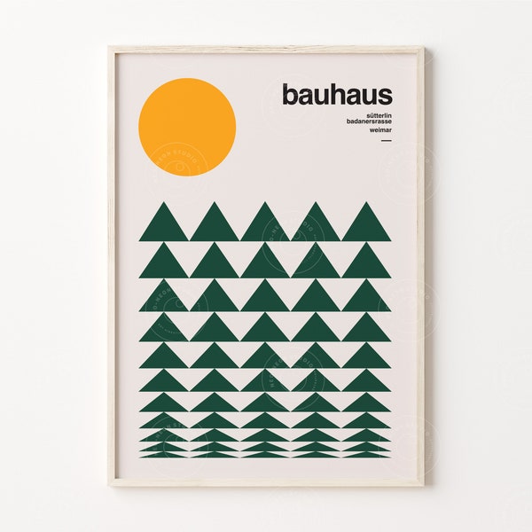 Bauhaus Poster, Bauhaus Art Print, Bauhaus Exhibition Poster, Bauhaus Digital Art, Vintage Poster, Bauhaus Weimar Art, Digital Download