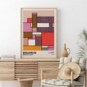 Bauhaus Poster, Bauhaus Art Print, Bauhaus Museum Poster, Bauhaus City, Digital Download, Bauhaus Digital Art, Vintage Poster, Bauhaus Home image 5