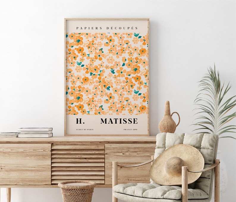 Flower Market Prints, Digital Download, Matisse Flower Poster, Matisse Cut Out, Matisse Print, Matisse Plant, Tokyo Flower, Printable Poster image 5