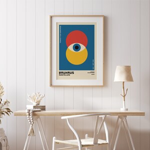 Bauhaus Exhibition Poster, Bauhaus Art Print, Bauhaus Eyes Poster, Bauhaus Poster, Digital Download, Bauhaus Digital Art, Vintage Poster image 6