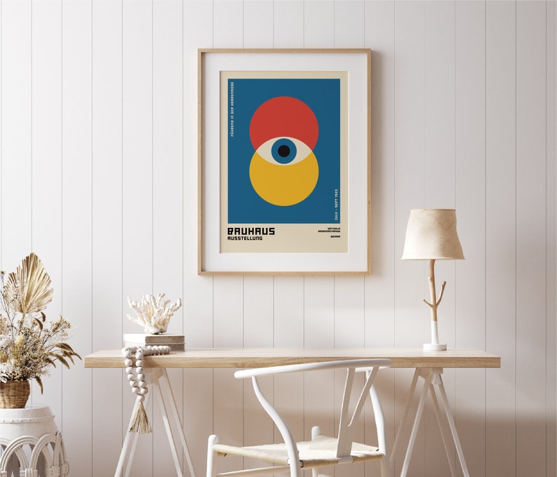 Bauhaus Exhibition Poster, Bauhaus Art Print, Bauhaus Eyes Poster, Bauhaus Poster, Digital Download, Bauhaus Digital Art, Vintage Poster image 6