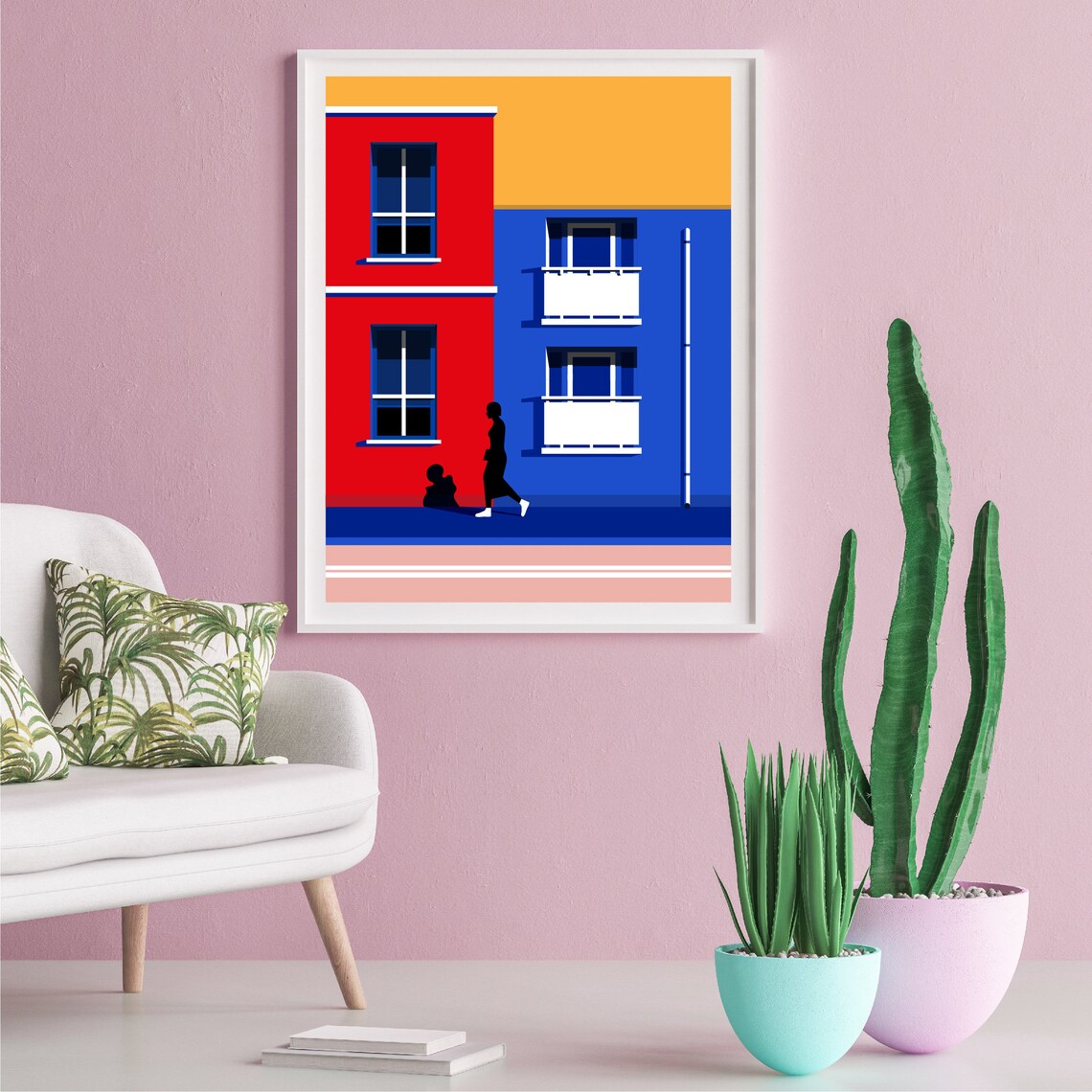 Colorful Art Print Digital Download Street Illustration Etsy