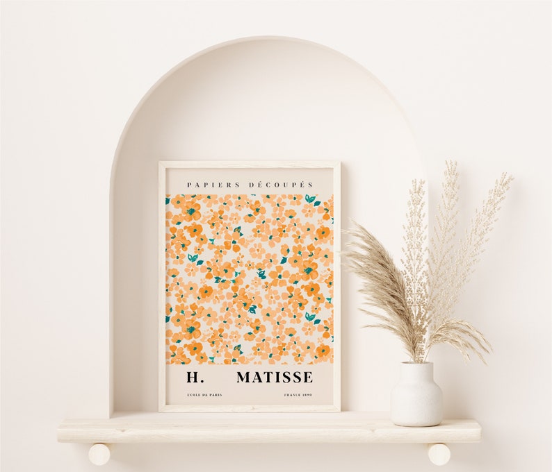 Flower Market Prints, Digital Download, Matisse Flower Poster, Matisse Cut Out, Matisse Print, Matisse Plant, Tokyo Flower, Printable Poster image 4