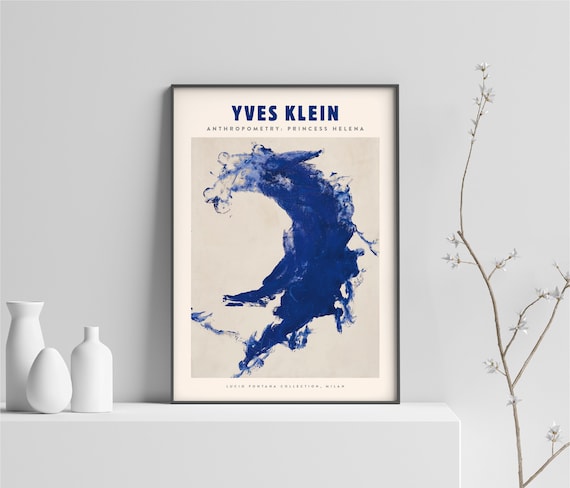 taske jeg fandt det metrisk Yves Klein Digital Art Print Exhibition Art Poster Yves - Etsy Israel