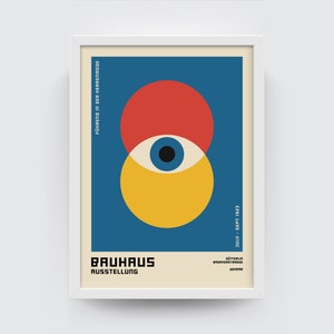 Bauhaus Exhibition Poster, Bauhaus Art Print, Bauhaus Eyes Poster, Bauhaus Poster, Digital Download, Bauhaus Digital Art, Vintage Poster image 5