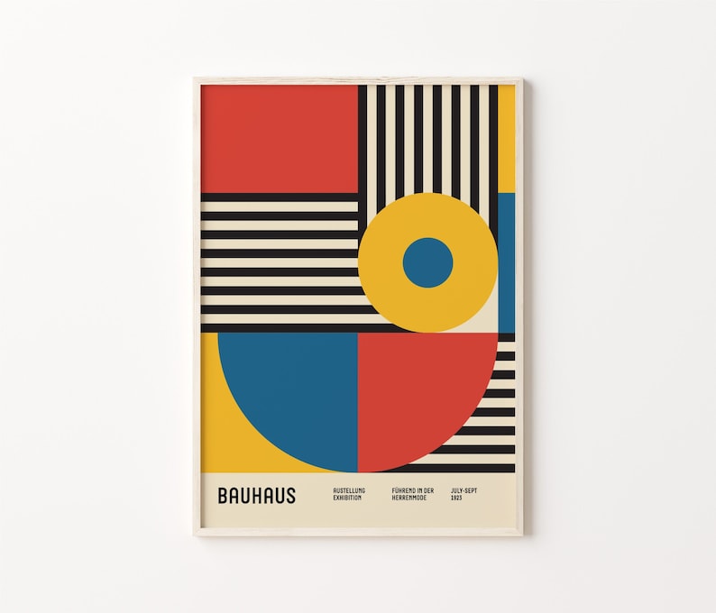 Bauhaus Poster, Bauhaus Art Print, Digital Download, Bauhaus Wall Art, Bauhaus Print, Bauhaus Poster, Bauhaus Vintage Poster, Retro Print image 1