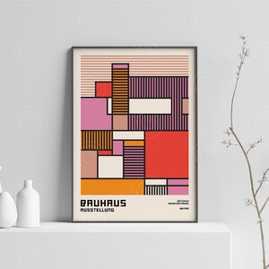 Bauhaus Poster, Bauhaus Art Print, Bauhaus Museum Poster, Bauhaus City, Digital Download, Bauhaus Digital Art, Vintage Poster, Bauhaus Home image 7