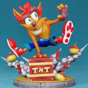 Crash Bandicoot Statue - Etsy