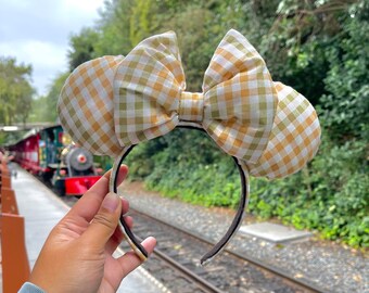 Harvest Fall Gingham Mickey Inspired Ears