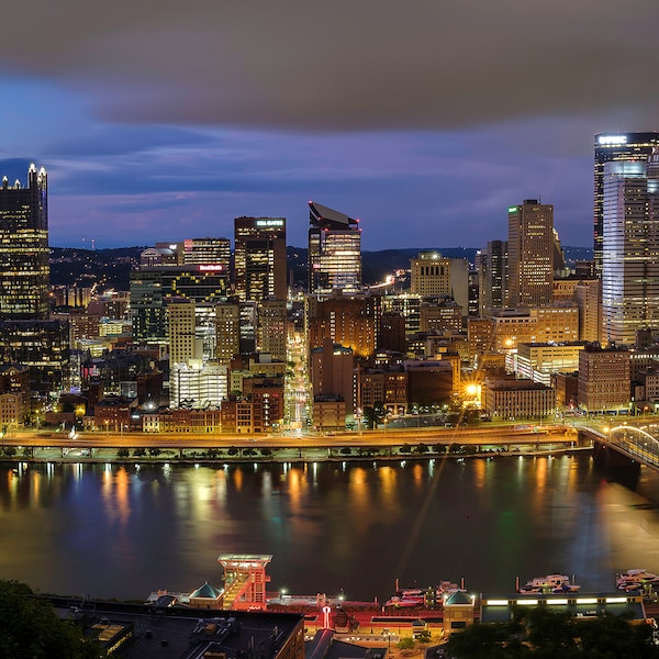 Storm Over Pittsburgh.  Photographic print from Lazzeri Photography.