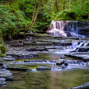 Fillmore Glen State Park Waterfall.  Photographic print from Lazzeri Photography.