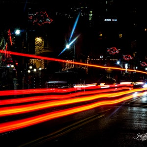 Going HOG Wild!!!  Fayetteville Arkansas - Dickson Street at Night.  Photographic print from Lazzeri Photography.