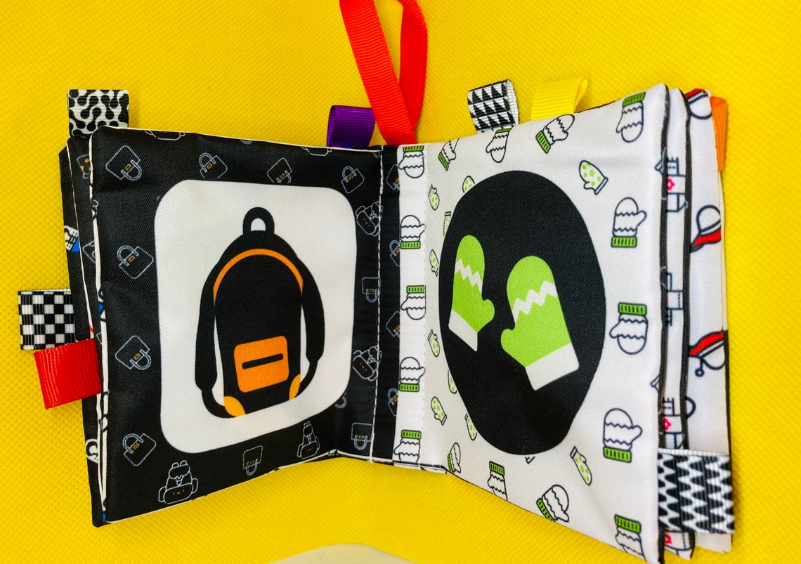 Sensory high contrast baby book black and white toy Etsy
