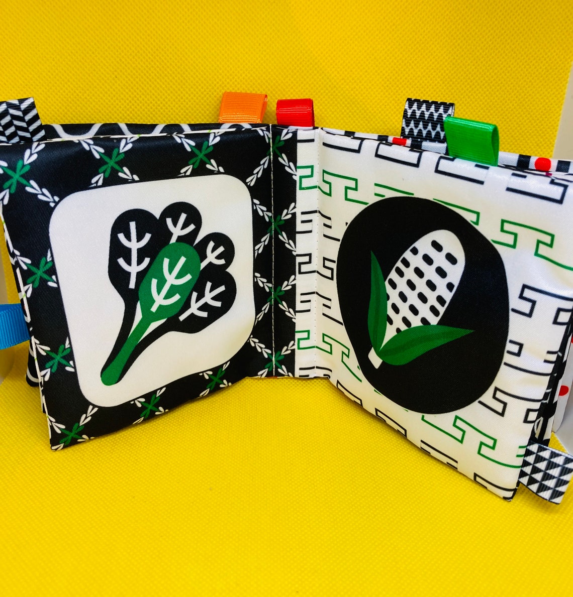 Sensory high contrast baby book black and white toy Etsy