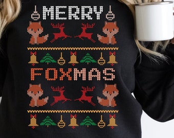 merry foxmas sweater