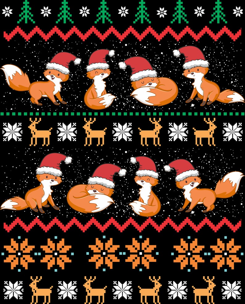 merry foxmas sweater