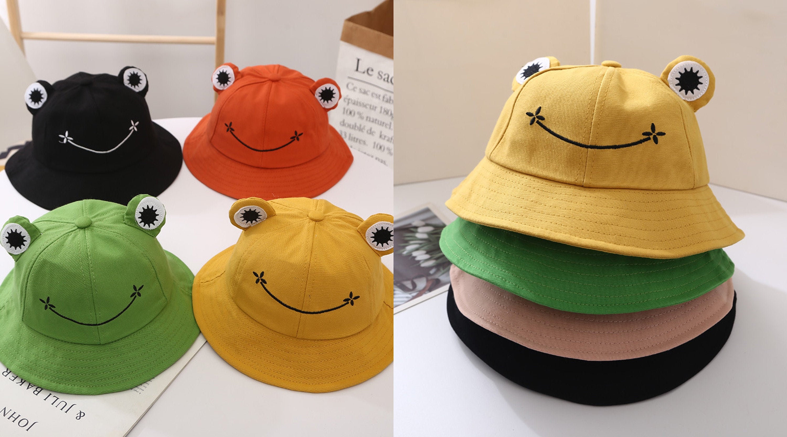 Cute Frog Bucket Hat Adult Bucket Hat Kids Frog Bucket Hat Etsy