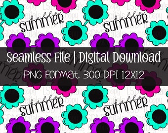 Hello Summer Sunglasses Seamless File, Hand Drawn