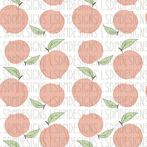 Hand drawn Just Peachy | Seamless File | Digital Download