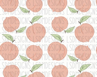 Hand drawn Just Peachy | Seamless File | Digital Download