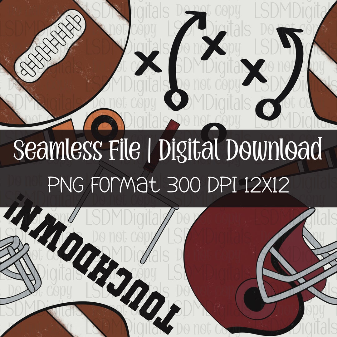 Touchdown Png | Football Png | HAND DRAWN | Sports Png | Seamless File ...