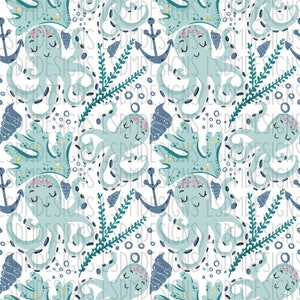 Blue Octopus | octopus png | ocean png | beach png | summer png | sea creatures png | Seamless Files | Digital Download