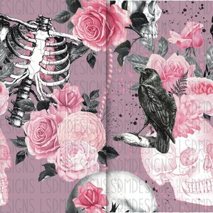 Pink Skeleton Gothic | gothic png | skeleton png | pink gothic png | gothic skeleton png | Seamless File | Digital Download