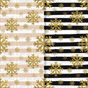Striped Gold Snowflake Seamless Files