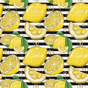 Lemon Stripes | Lemon png | food png | food/drink png | Seamless File | Digital Download