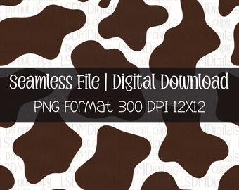 Brown Cow Seamless File, Hand drawn
