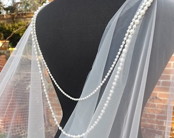 Lace Edge Wedding Cloak: Handmade Bridal Cape Veil