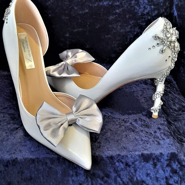 embellished heel wedding shoes