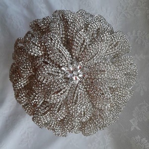 Ramo de novia con cristales brillantes, ramo de novia